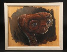 E.T. (1982) - Carlo Rambaldi Hand-Painted E.T. Illustration A concept painting of E.T. from Steven