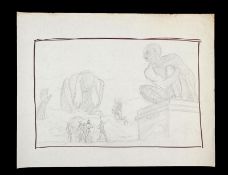 JASON & THE ARGONAUTS (1963) - Ray Harryhausen Hand-Drawn Concept Of The Island Of Bronze A hand-