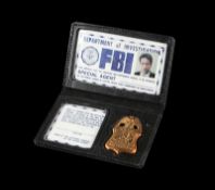 THE X-FILES (1993-2002) - Fox Mulder's (David Duchovny) FBI Photo ID and Badge Fox Mulder’s (David