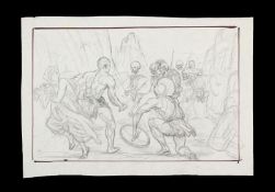 JASON & THE ARGONAUTS (1963) - Ray Harryhausen Hand-Drawn Concept of Jason (Todd Armstrong) and