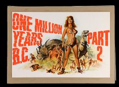 ONE MILLION YEARS B.C. (1966) - Hand-Painted Tom Chantrell 'Part Two' Prototype Poster Artwork A