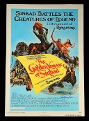 THE GOLDEN VOYAGE OF SINBAD (1973) - Ray Harryhausen Autographed Poster A one-sheet poster (VG