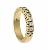 Memory-Ring GG 585/000 mit 8 Brillanten, zus. 0,32 ct l.get. W/SI, RG 56, 7,1 gMemory Ring GG 585/