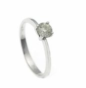 Brillant-Ring WG 585/000 mit einem Brillanten 0,40 ct l.get.W/PI, RG 54, 1,7 gBrillant ring WG 585/