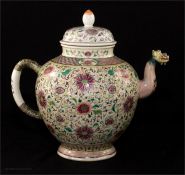 A large 18th century Chinese famille rose enamelle