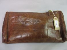 Mulberry leather simulated crocodile clutch bag