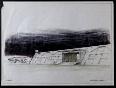 ALIENS (1986) - Hand-drawn Ron Cobb “Acheron Colony” Large Concept Sketch